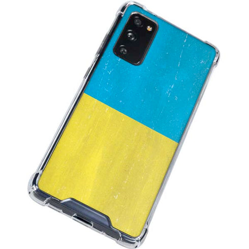 Ukraine Flag Distressed Galaxy S20 FE Clear Case